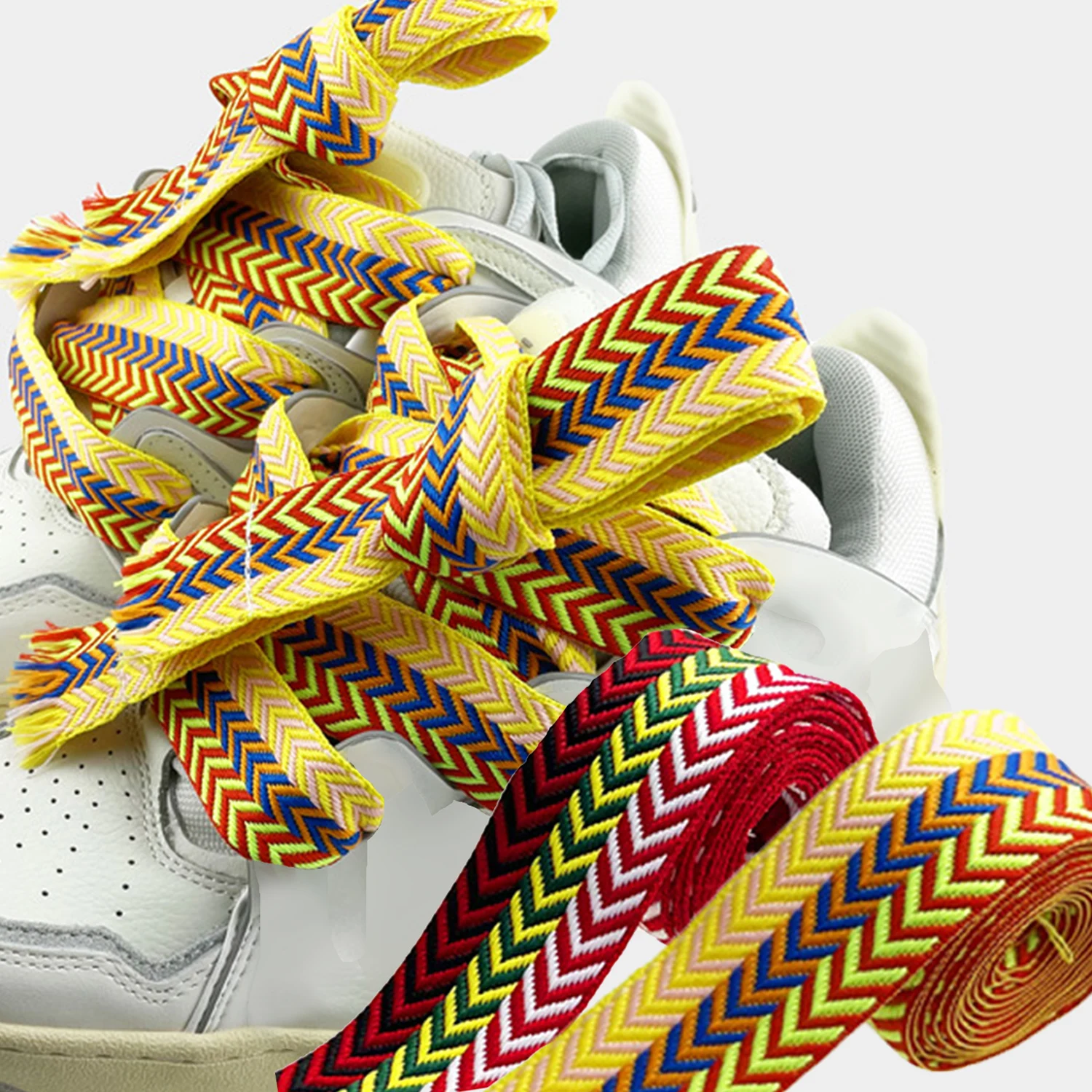 

Flat Shoelaces For Sneaker Three-color Pattern Shoe laces Unisex Unique Design Shoelace Width 3cm Length 120cm Shoes Accessories