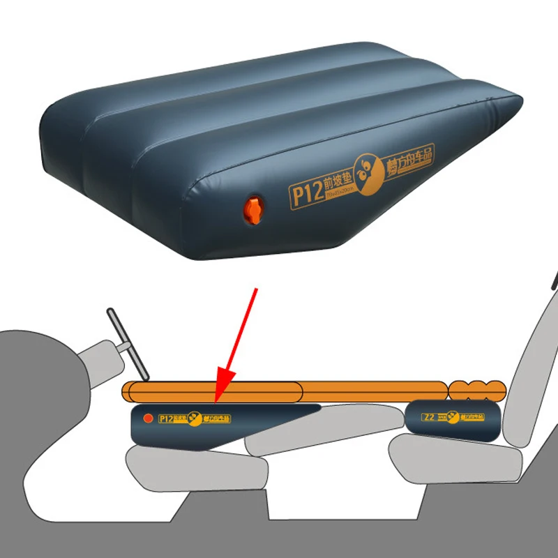 Car Travel Inflatable Mattress Portable Inflatable Sleeping Bed Seat Gap Slope Pad Inflated Stool Auto Supplies Accessories