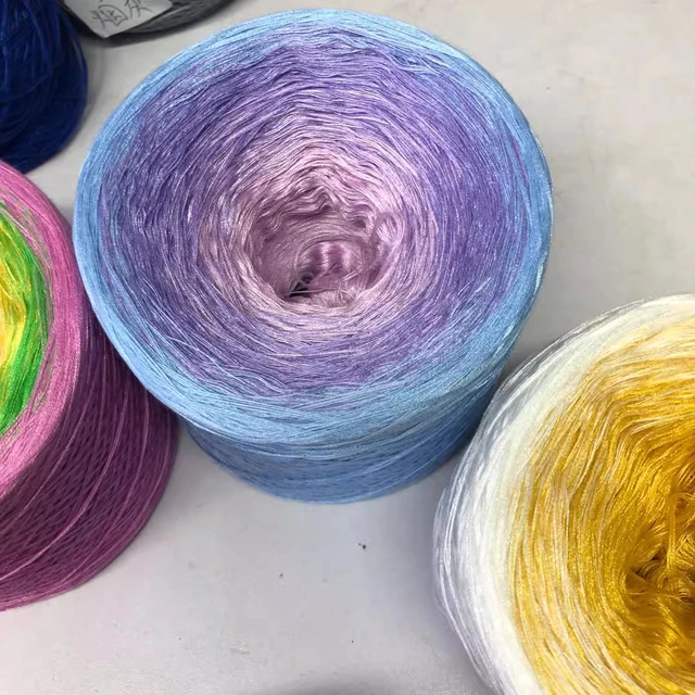 Cotton Yarn Cakes Rainbow, Yarns Knitting Crochet