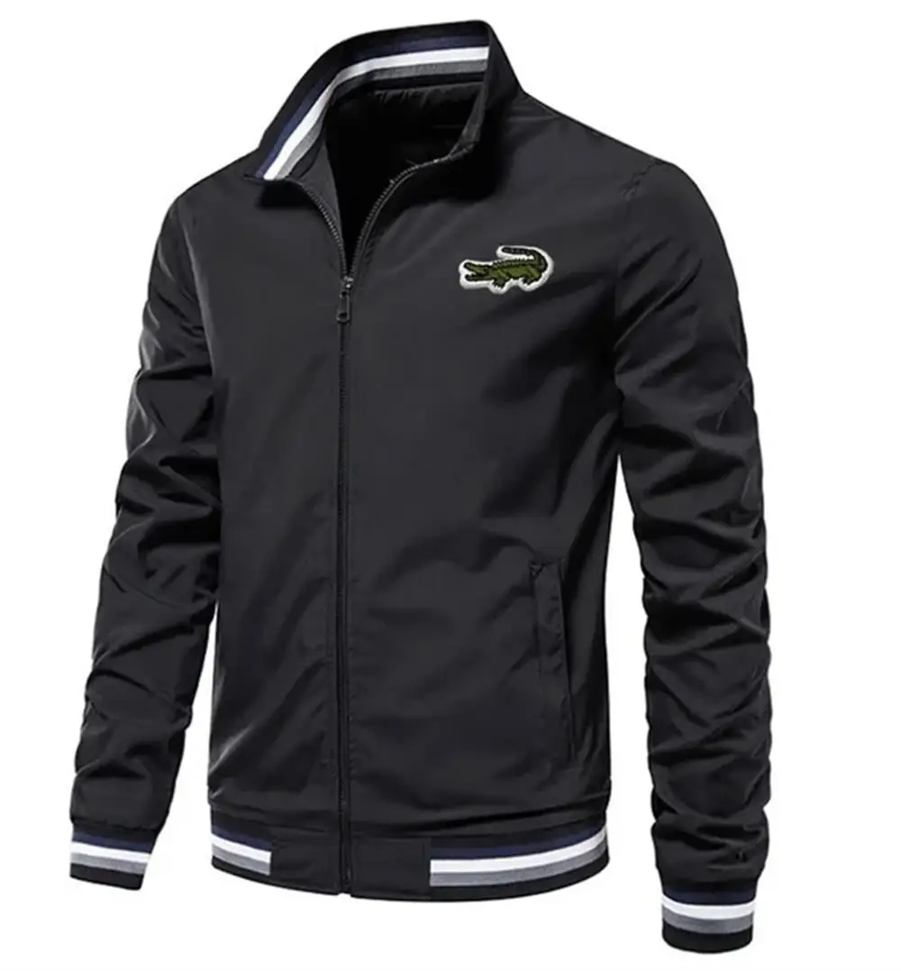 

New men's spring jacket brand standing collar long sleeved men's jacket 4XL plus size slim fit casual sports jacket men's clothi