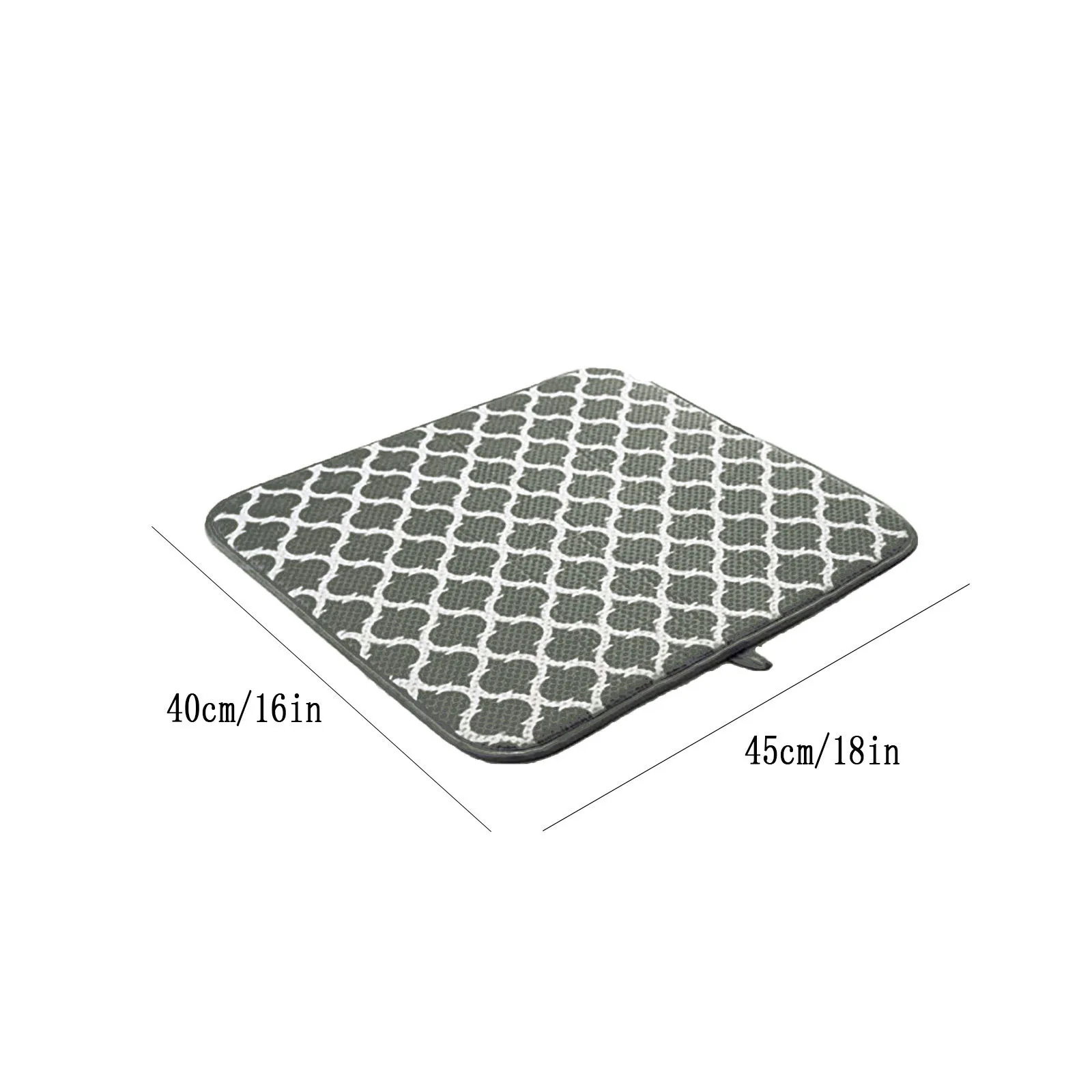 18in X 16in Microfiber Dish Drying Mat Super Absorbent Dish Drainer Kitchen  Pad With Hanging Loop Gray Rattan Placemats 테이블매트 - AliExpress