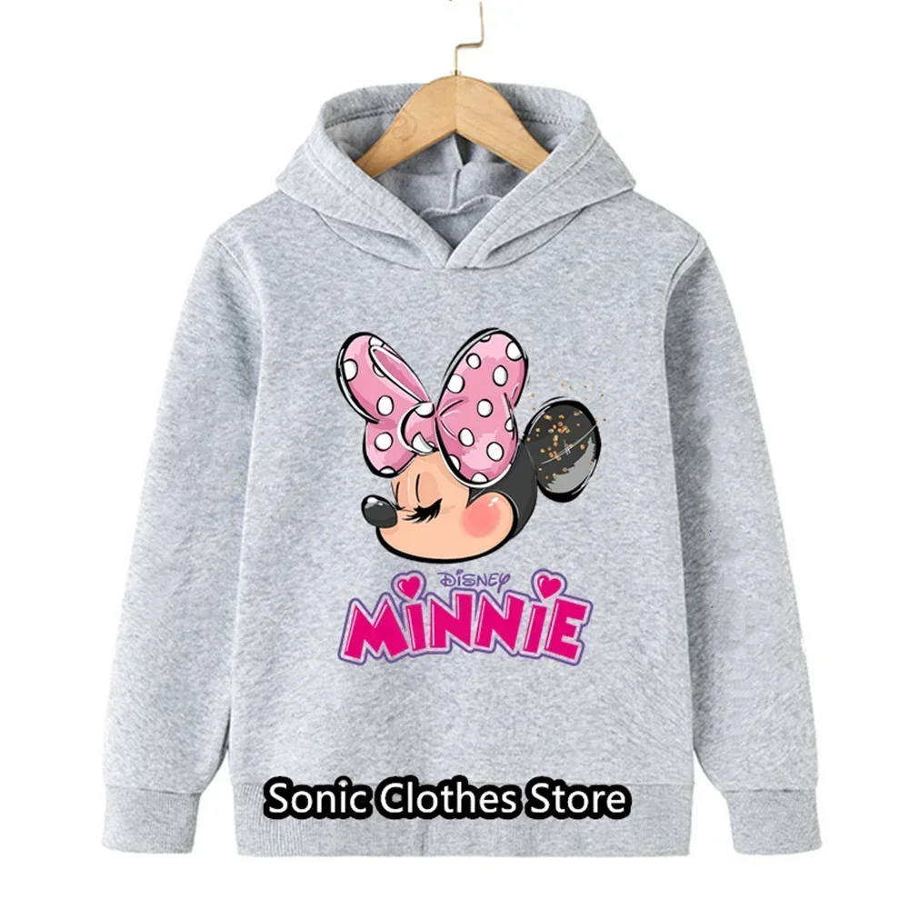 Minnie Mouse Printed Children Girls And Boys Cotton Casual Hoodie in Dhaka main image 0
