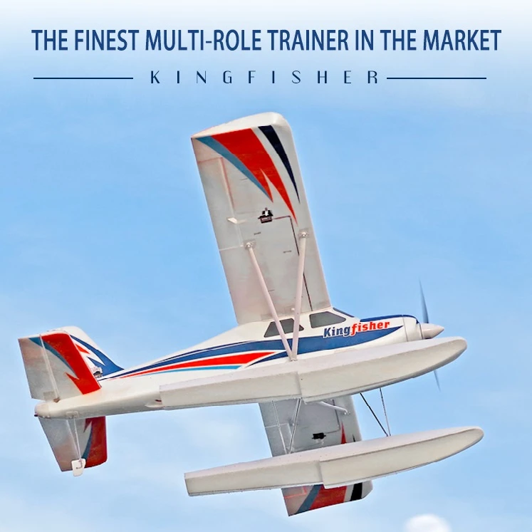 Kingfisher 1400mm PNP Avion RC avec Flotteurs Skis - Gyroscope Réflexe