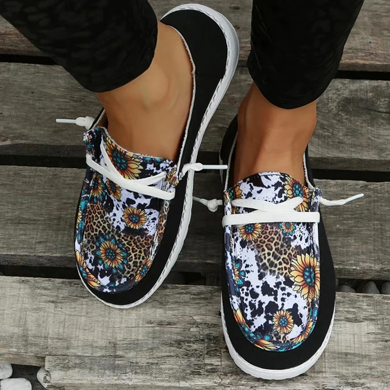Woman Canvas Slip-on Flat Loafers Summer