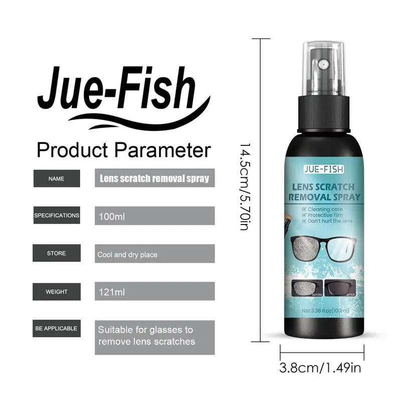 100ml Eyeglass Lens Scratch Removal Spray Glasses Cleaner High Concentration Cleaning Tools For Eye Glasses Repair Spray