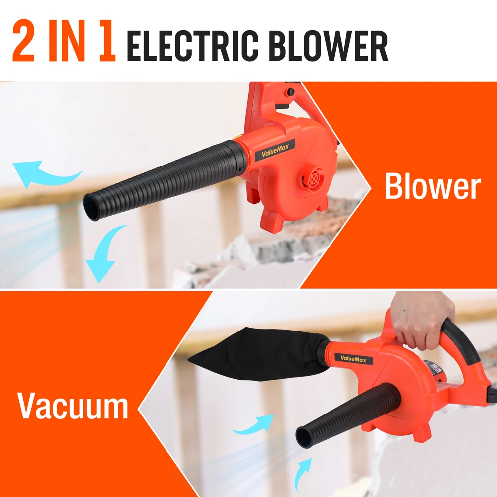 Valuemax 2 In 1 Blowing&Suction Leaf Dust Collector Turbo Blower Garden Vacuum Clean Air Blower Garden Tools 2