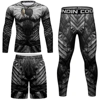 Cody Lundin High Quality Rashguards Active Wear Men's Boxing Gym Muscle Fitness Outdoor Golf Volleyball Training Sports Mma Sets 1