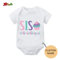 Matching Family Shirts Ice Cream Printing Mom & Dad & Bro & Sis Party Clothes Birthday Arty Custom Name T-Shirt Clothes Family 2