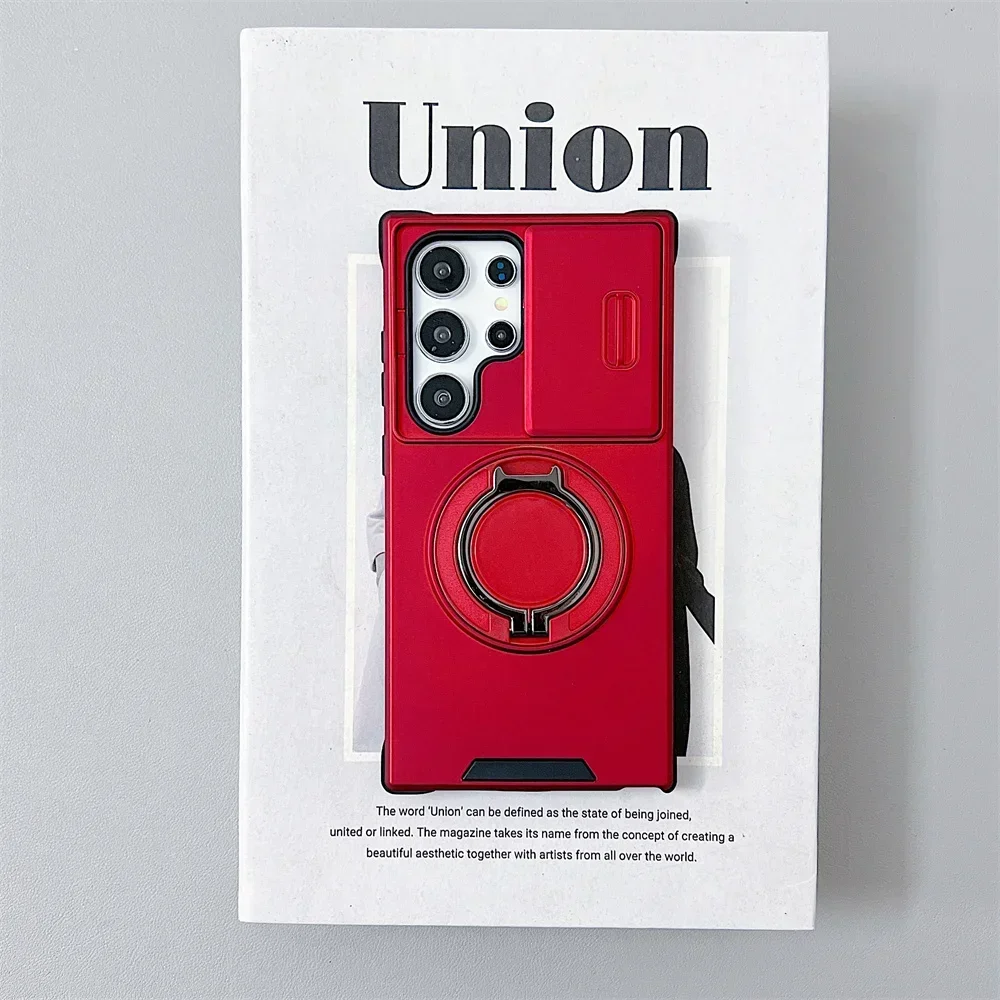Slide Camera Protection Magnetic Stand Phone Case - Defender Cover