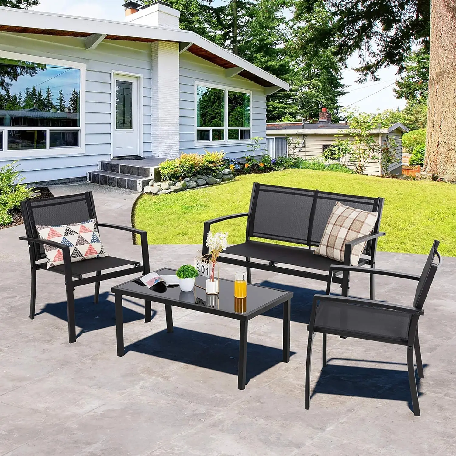 4 Pieces Patio Furniture Set 1