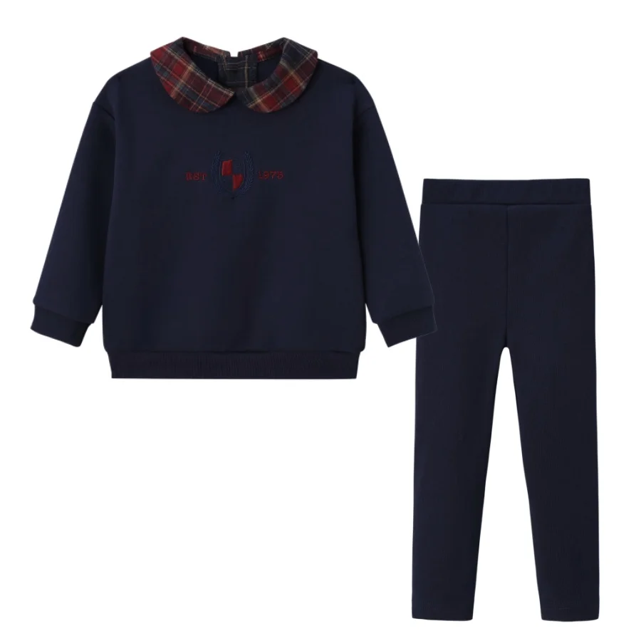 Navy Baby Girl Set