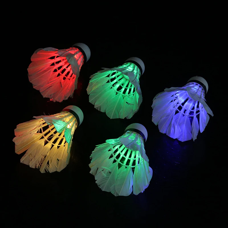 1PC Lighting Badminton Dark Night Colorful LED Lighting Sport Badminton Light Spot Shuttle Cock Accessories Shuttlecock badminton shuttlecock feather shuttlecock