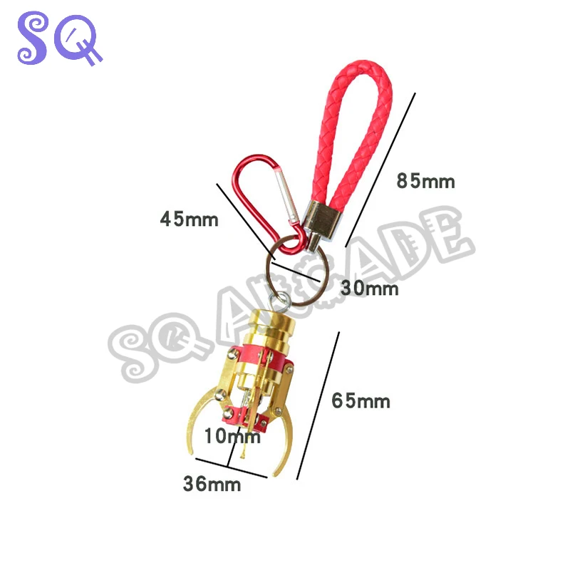 금도금 미니 클로 자판기 DIY 장난감 게임, 동전 작동 인형 기계, 게임 상품, 크레인 기계 선물, 65mm