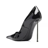 Ultra Fine Steel Needle High Heels Auto Show Metal Heels Women's Shoes Pointed Toe Patent Leather Sexy Single Shoes Women 3
