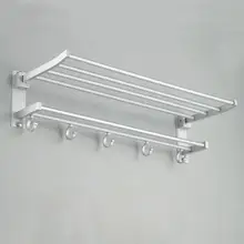  Save Space Towel Rack Storage Easily Install Solid Color for Home Shower Rack Folding Hook for Home 
