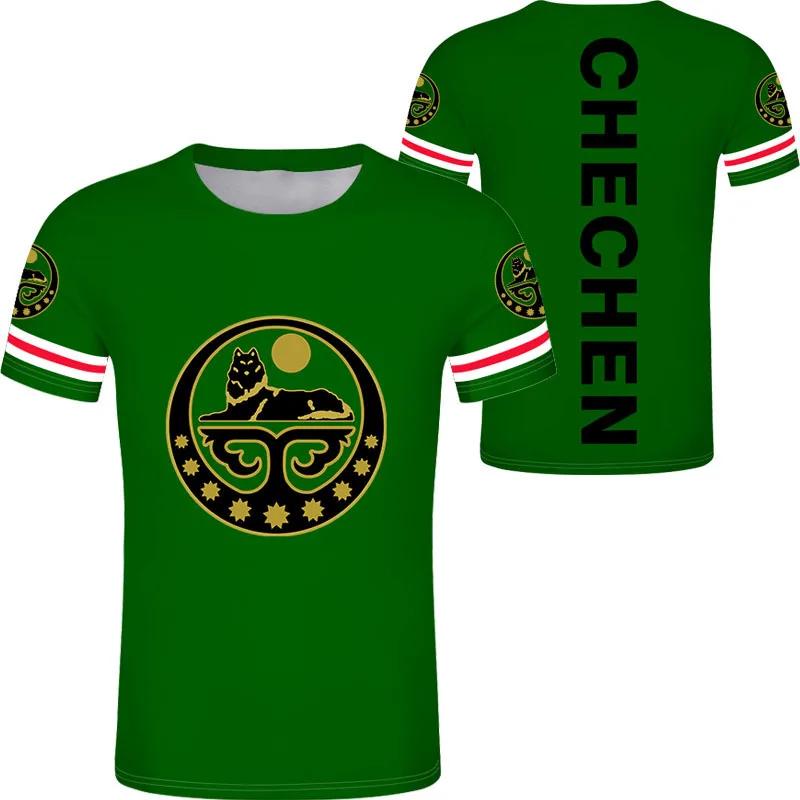 Chechen Russia Wolf 3D Print Short Sleeve T Shirt