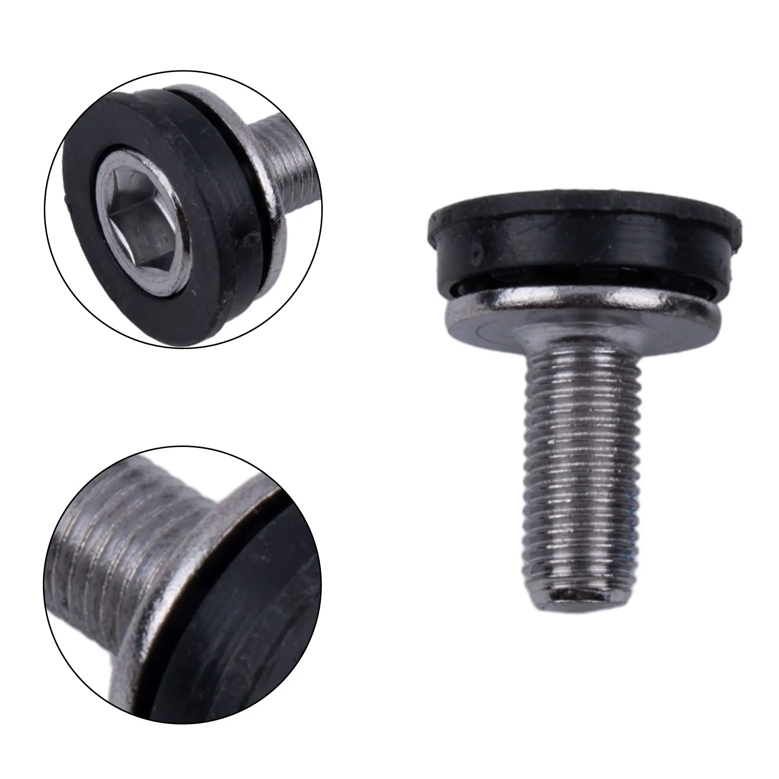 Description Picture 5 of item2 Pcs Bicycle Bottom Bracket Axle Bolts Bikes Crank Screws Mountain Road M8 Screw Rustproof Bikes Parts Accessories Black