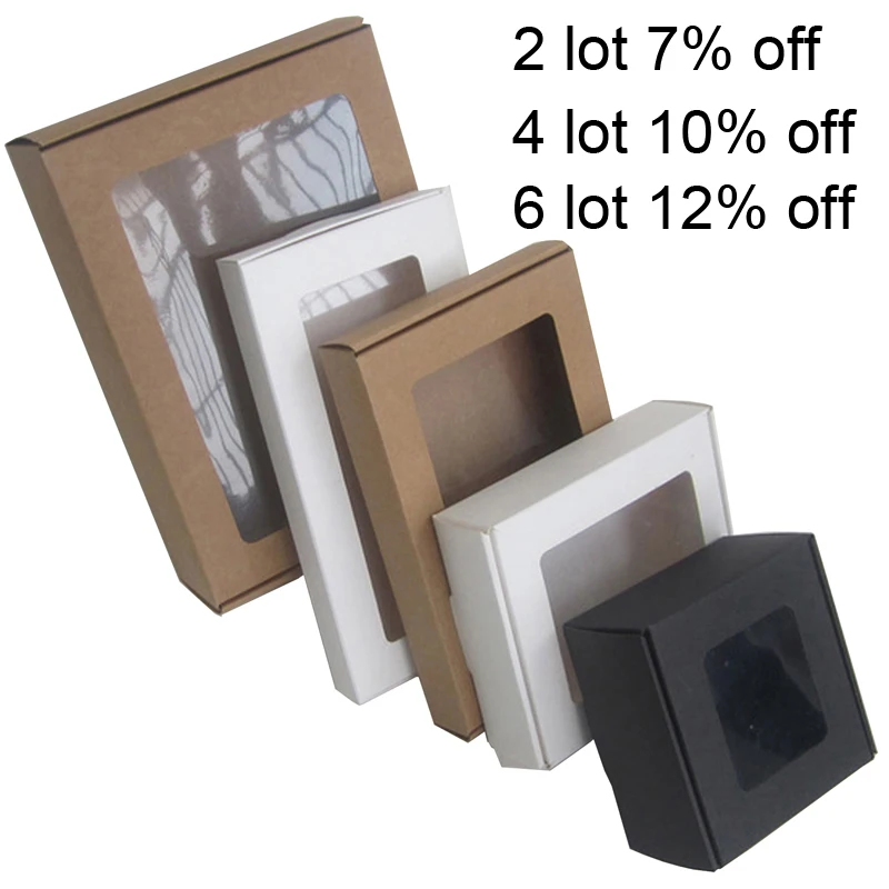 포장에 대 한 10 Pcs 큰 선물 상자 갈색 크래프트 공예 사각형 포장 Cajas 판지 Regalo 판매에 대 한 얇은 사용자 지정 골 판지 상자