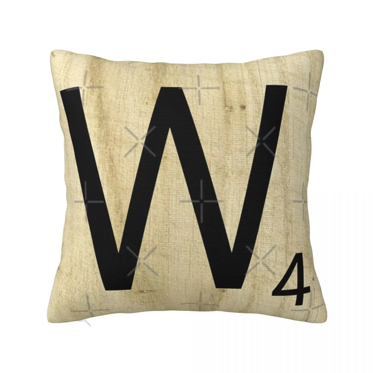 Lettera Di Piastrelle Scrabble Con Una Federa