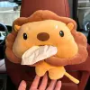 Cute Lion Cartoon Tissue Box Female Plush Decoration Items Home Car Cardboard Box Paper Towel Holder 1