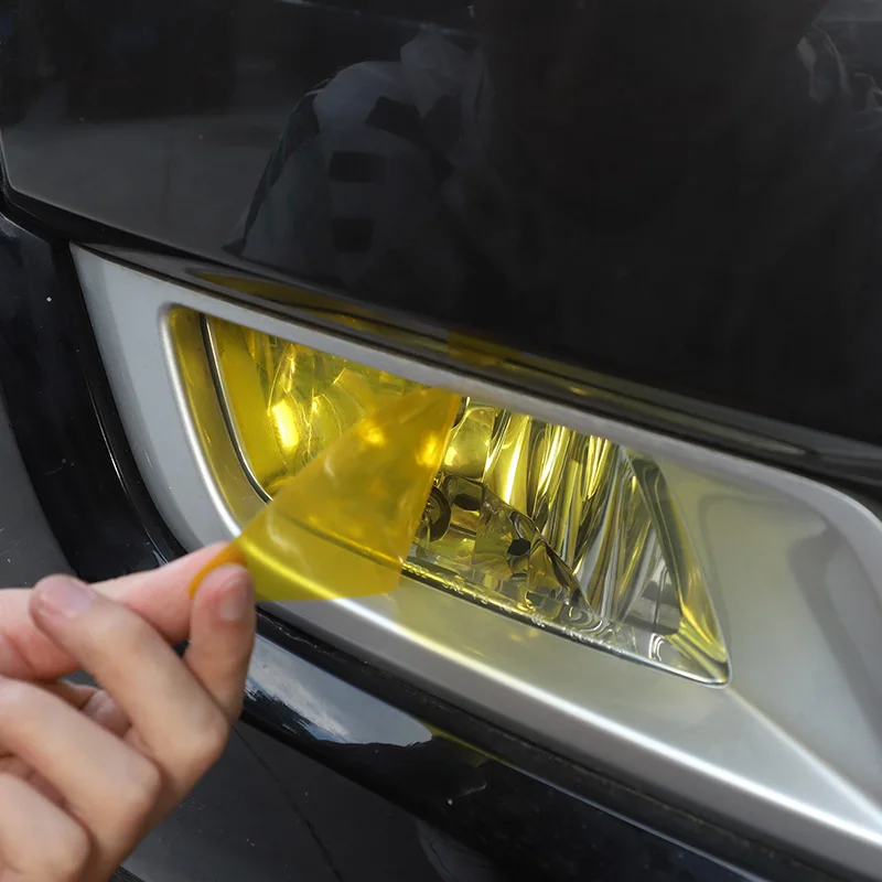 

For Ford Ranger Wildtrak T7 T8 2015-2021 PVC yellow Car Front fog lights lights film sticker Trim Car Accessories
