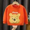 Tigger Disney Children Sweater Thin Sweatshirt Long Sleeve Crewneck Hoodies Pullover Spring Clothing Kids Tops Cartoon Winnie 2