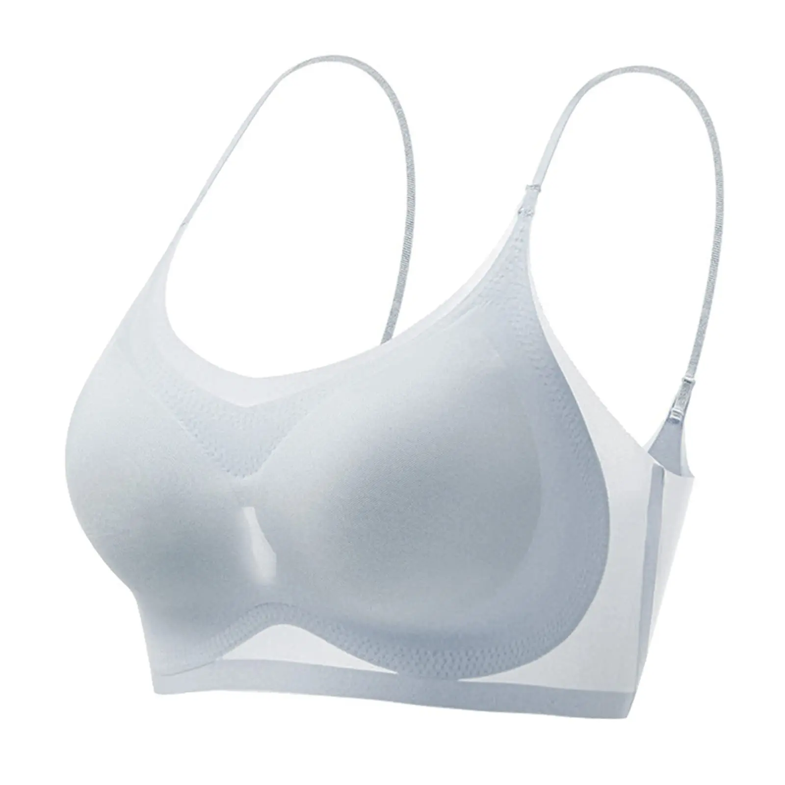 Ultra-Thin Ice Silk Seamless Padded Bra for Women - Elegant Sleep and Lounge Top