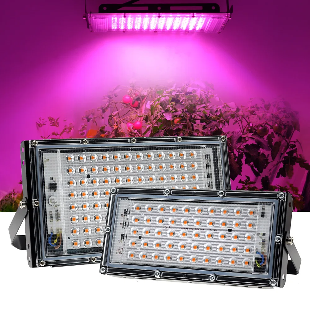 Full Spectrum LED Grow Light Phyto Lamp AC 220V 50W 100W 200W With EU Plug For Greenhouse Hydroponic Plant Growth Lighting led grow light grow light
