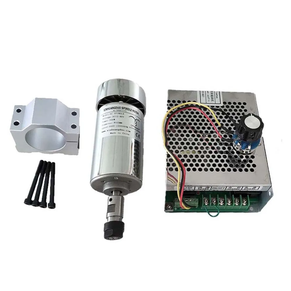 

Air Cooled 0.3kw CNC spindleMotor Kit ER11 Chuck 300W Spindle Motor + Power Supply Speed Governor For Engraving