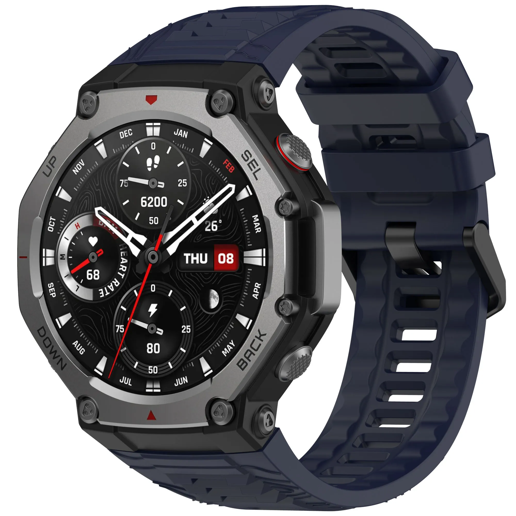 Amazfit T-Rex 3 Silicone Sport Replacement Band - Original Smartwatch Accessory Bracelet