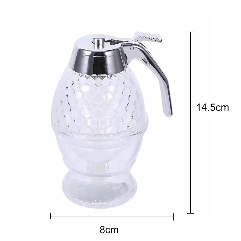 New Acrylic Honey Dispenser Honey Drain Container Pot Anti-drip Beehoney Jar Bee Drip Kettle Cup Kitchen Storage Tool