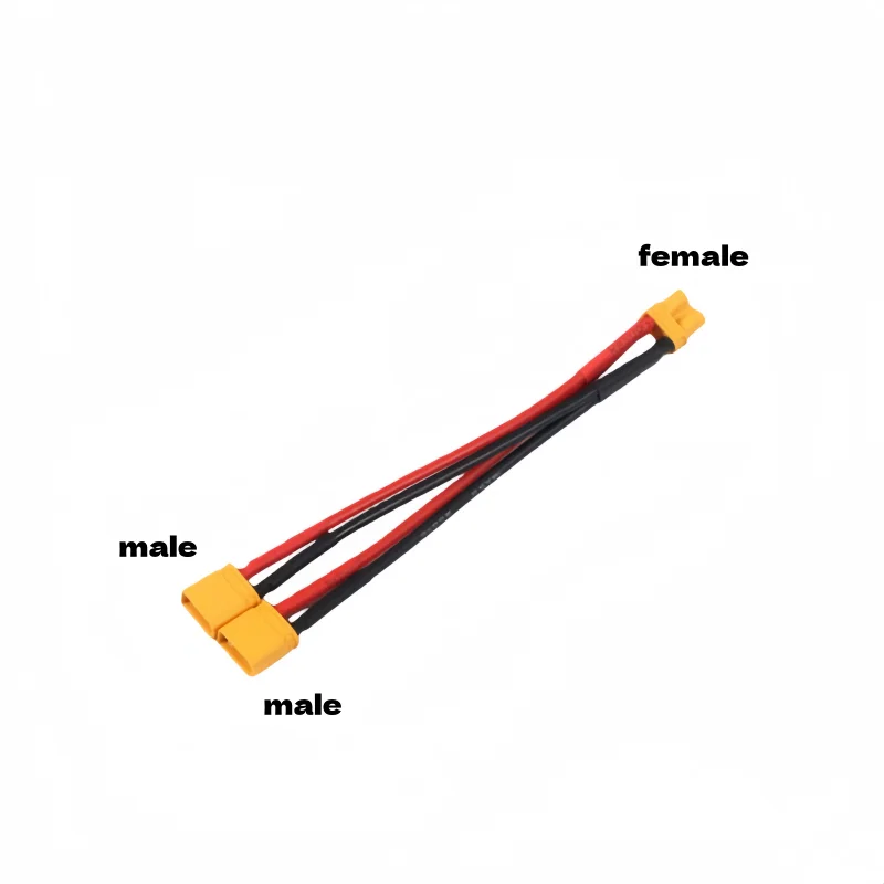 Câble adaptateur parallèle XT30 16AWG silicone mâle/femelle