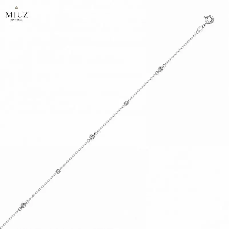Золотой браслет c фианитом 585 пробы MIUZ Diamonds (Московский ювелирный завод) |