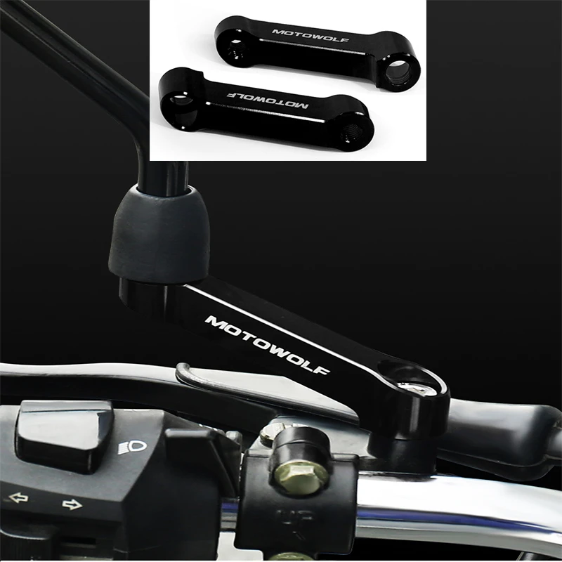 Motorcycle Rearview Mirror Extension Holder Universal Aluminum Alloy