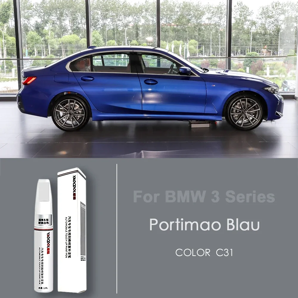 Adecuado para BMW Serie 1, 2, 3, 4, 5 Lápiz reparador de pintura, lápiz de capa transparente, kit de reparación de pintura mineral blanco alpino