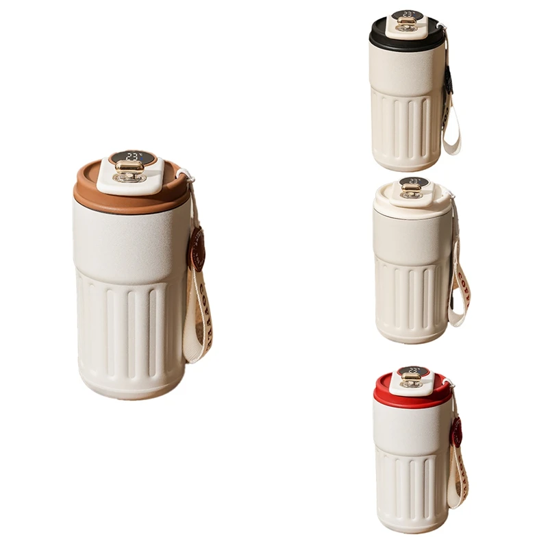 

450 мл умная термобутылка, цифровая светодиодная Термокружка для кофе, Термокружка Из Нержавеющей Стали, Кружка-неваляшка, портативные фляжки