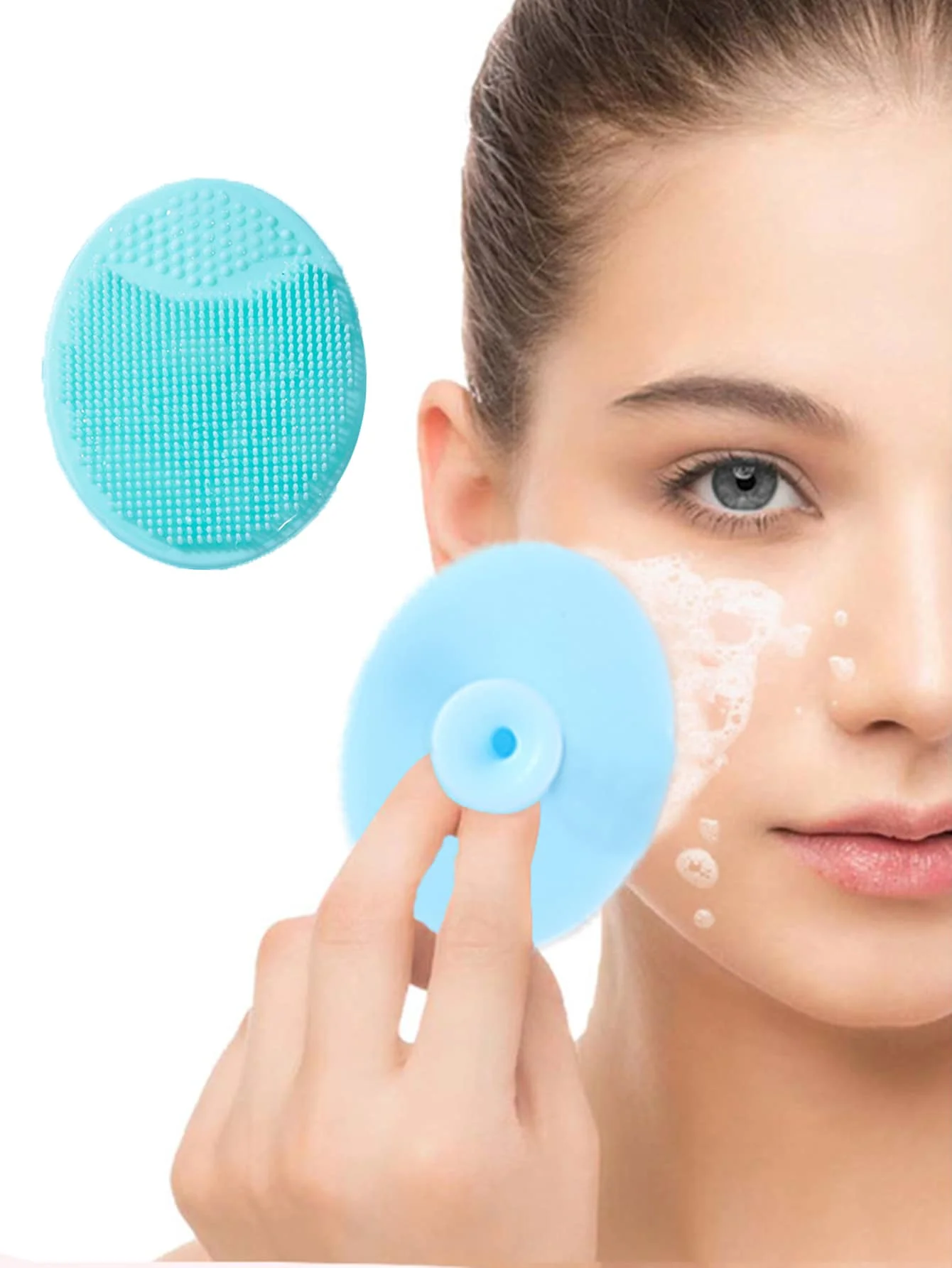 1Pc Silicone Facial Cleansing Brush Face Deep Pore Skin Care Scrub Cleanser Massage Mini Soft Suction Cup Clean Exfoliator Tool