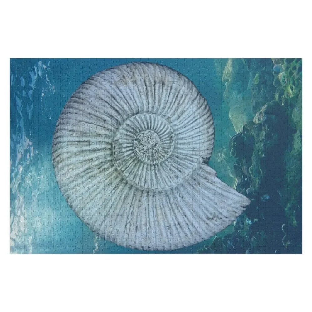 

FOSSIL AMMONITE Jigsaw Puzzle Custom Wood Scale Motors Personalize Puzzle
