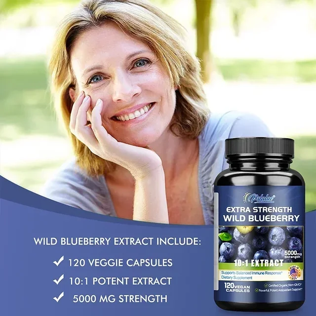Wild Blueberry - Promotes Brain Health and Cognitive Function, Improves Memory, AntioxidantSupplements 6