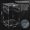 Acrylic Transparent Reptile Terrarium Habitat Breeding Box Reptiles Cage Nano Arboreal Tarantula Enclosure Dearded Dragon Supply 3