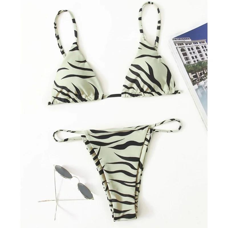 

Sexy Zebra Bikini 2023 Woman Swimsuit Female Swimwear Women`s Mini Thong Bikinis Set Summer Beachwear Swimming for Bathing Suit