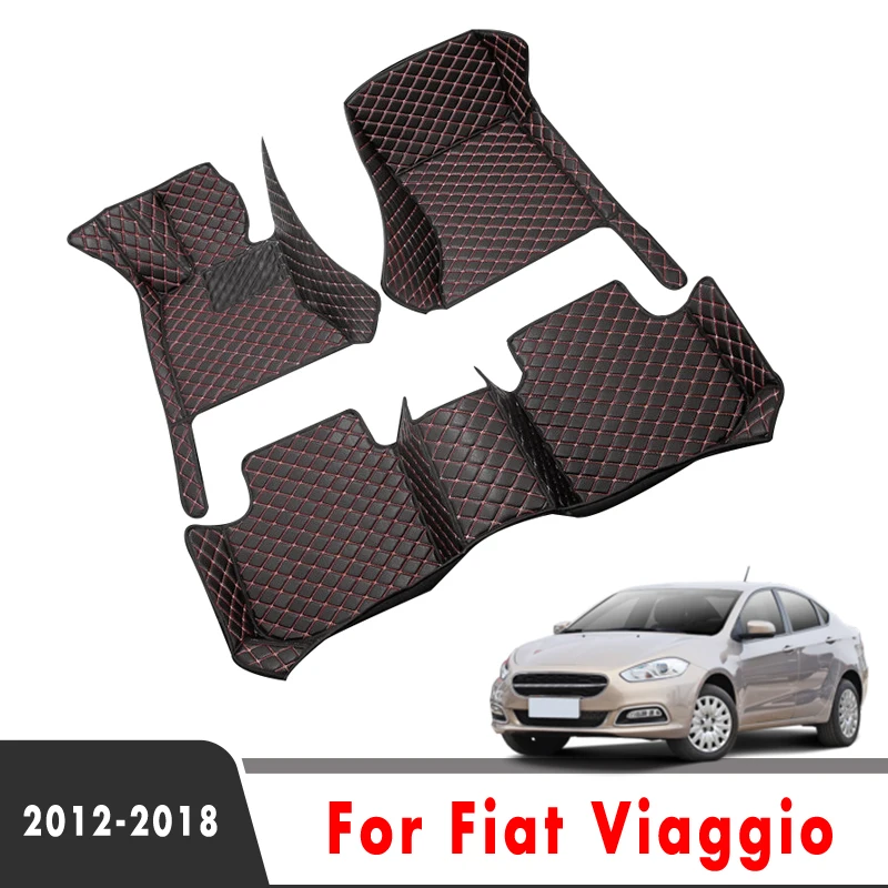 

Car Floor Mats For Fiat Viaggio 2018 2017 2016 2015 2014 2013 2012 Leather Custom Auto Foot Pads Automobile Carpets Rugs Covers