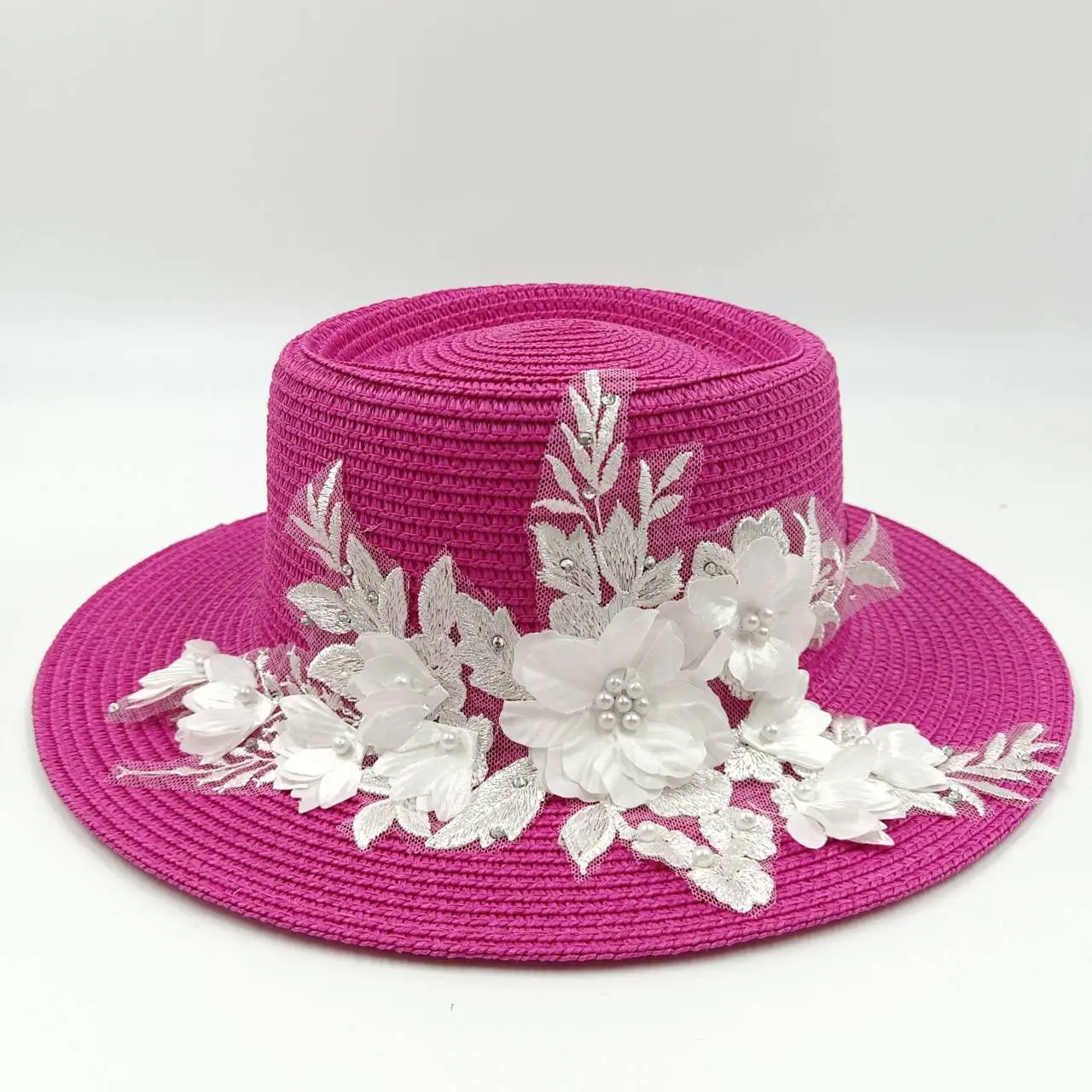 wholesale hats flower straw hat 2022 summer ladies straw hat retro
