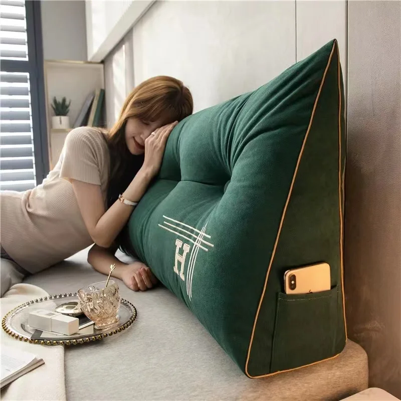 Triangle Cushion Fashion Large Headrest Pillow Backrest Sleeping Reading  support Pillow for Decorative Pillows for Bed Sofa 쿠션 - AliExpress