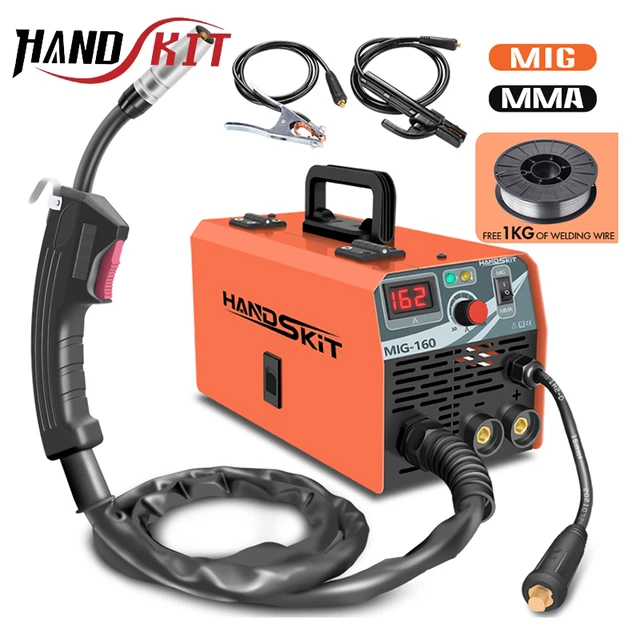 MIG-160 Mig soldadora inverter pequeño IGBT MMA máquina de soldadura  multifunción sin gas herramientas de reparación de arco semiautomáticas  profesionales para el hogar - AliExpress