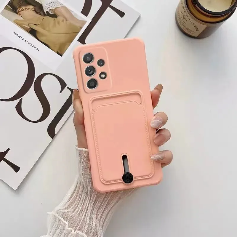 Sleek Silicone TPU Card Holder Wallet Phone Case