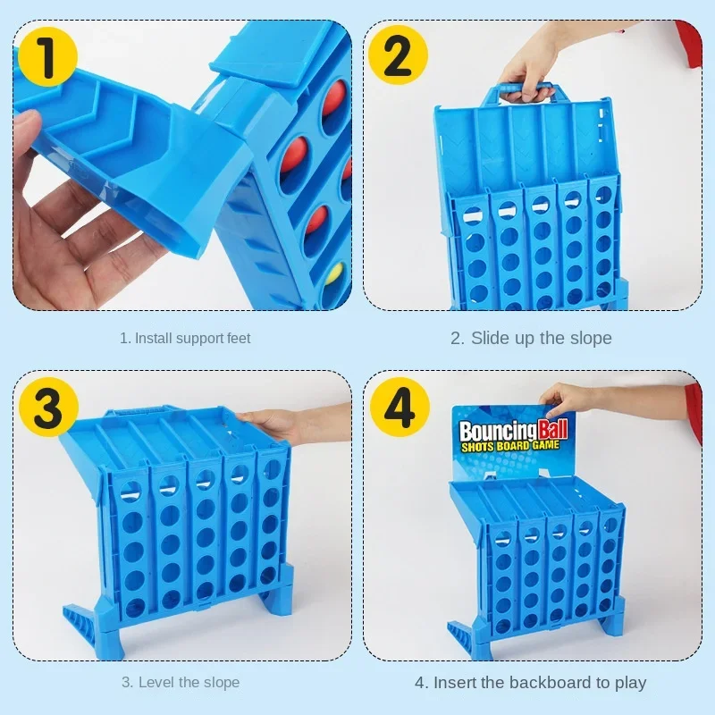 4 Shots Connect Board Game Kids Children Family Match Game Training Educational Toy Finger Shooting Game 4