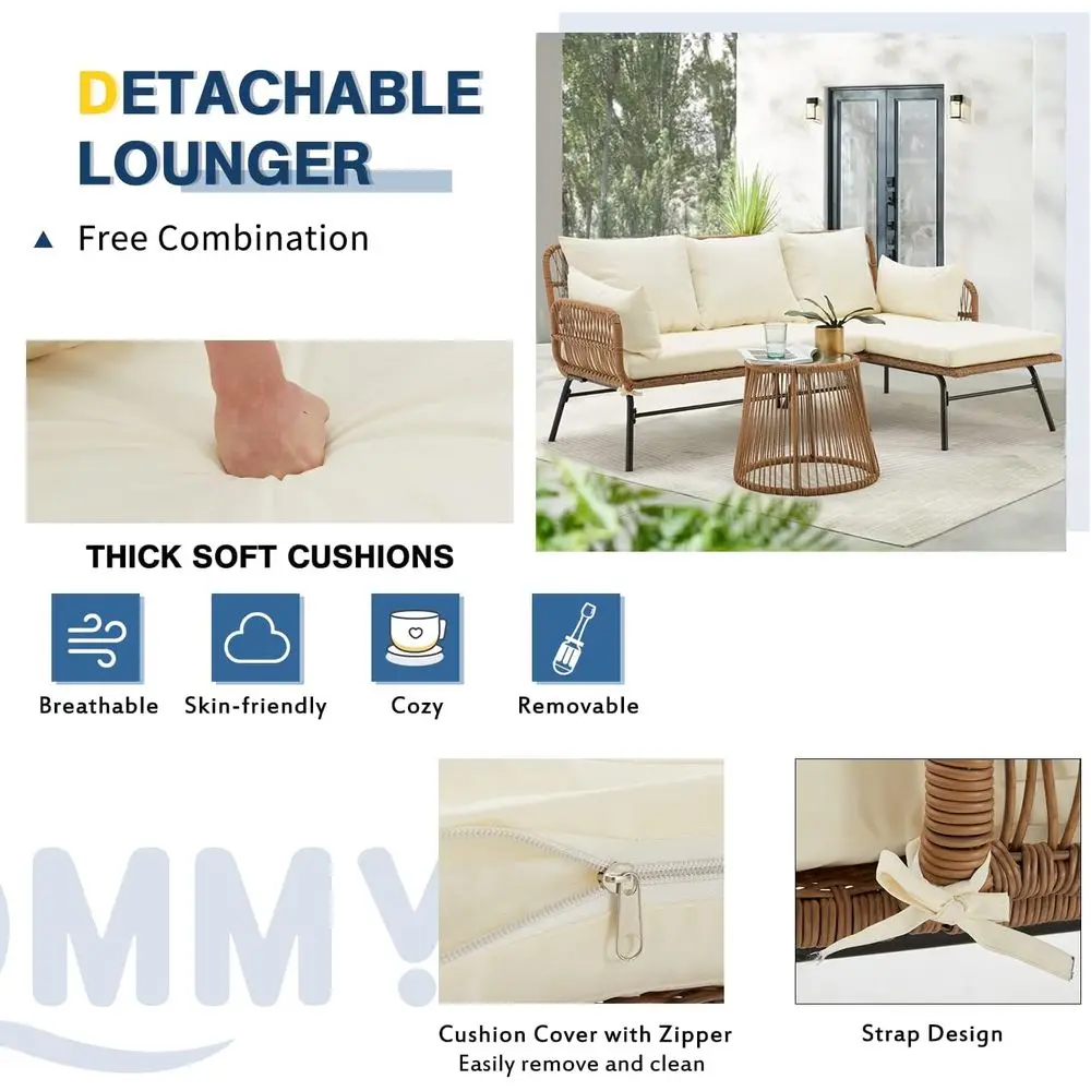 Outdoor L Shaped Sectional Sofa Set image