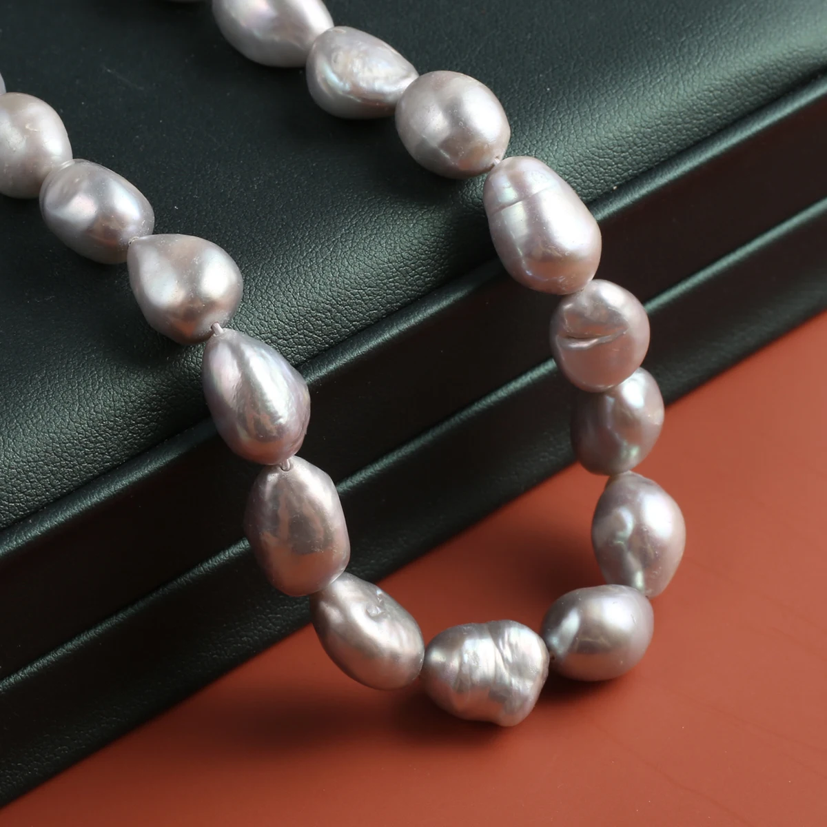 Natural Pearl Grey Straight Hole Two-Sided Light Exquisite Shape for DIY Jewelry Making Handmade Bracelet Necklace Length 36cm