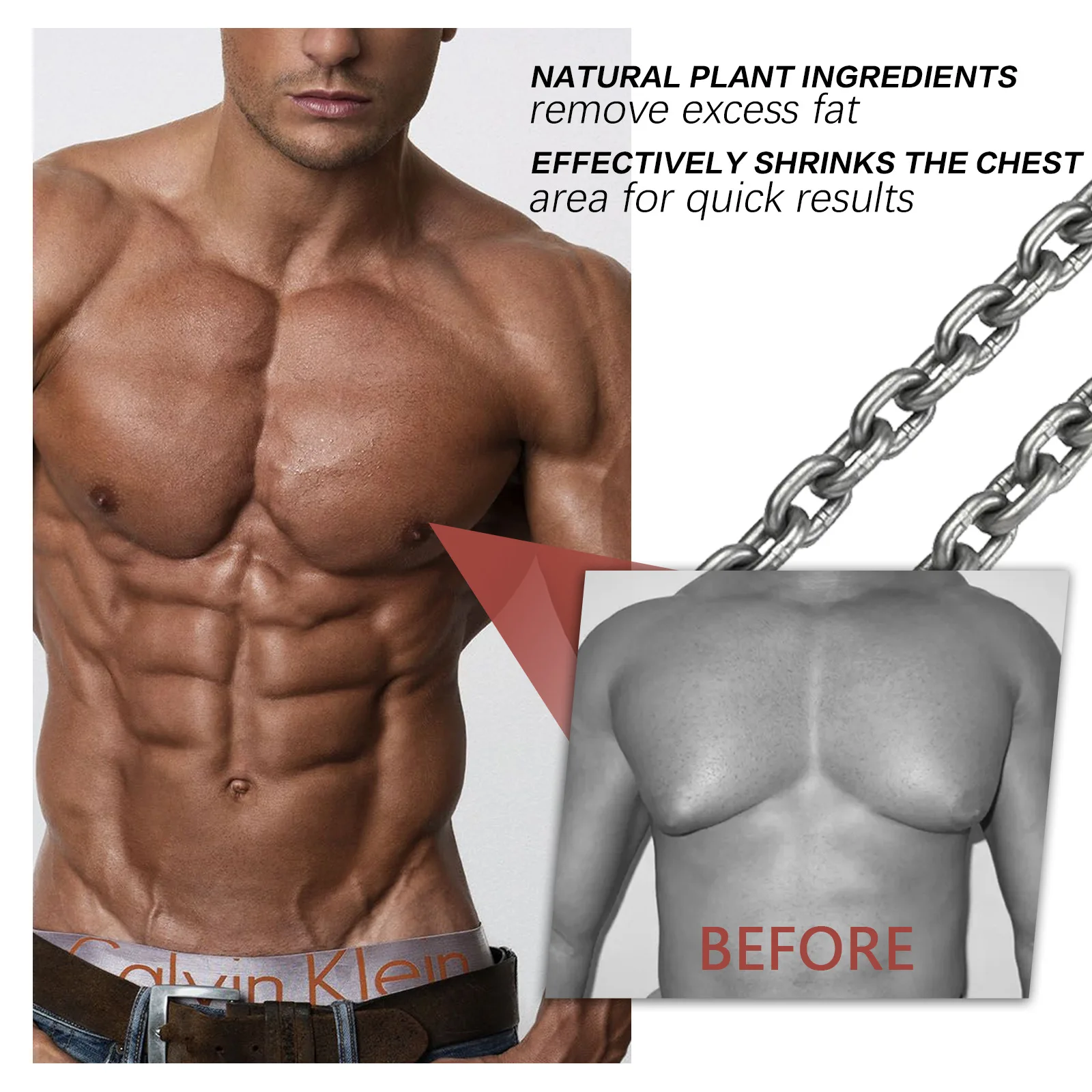 South Moon Man breast firm patch shrink chest gynecomastia cellulite melting fat burning strengthen muscles body shaping fitness body repairing patches